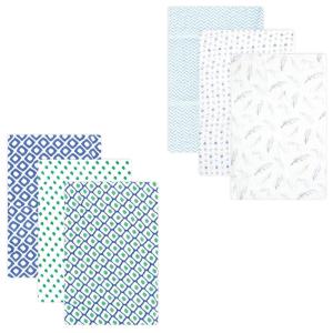 image:imageMuslin Swaddle Blanket 6PackBlue GreenBlue Feather