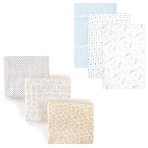 image:imageMuslin Swaddle Blanket 6PackElephantBlue Feather
