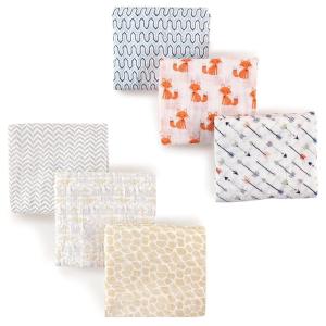 image:imageMuslin Swaddle Blanket 6PackElephantFoxes