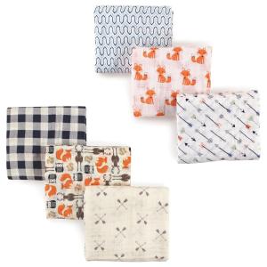 image:imageMuslin Swaddle Blanket 6PackFoxesForest