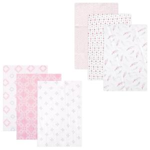 image:imageMuslin Swaddle Blanket 6PackPink FeatherDamask
