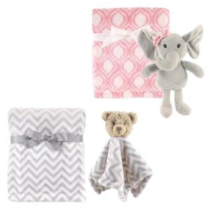 image:imagePlush Blanket 2Pack with Plush Toy amp Security BlanketGirl ElephantUnisex Bear