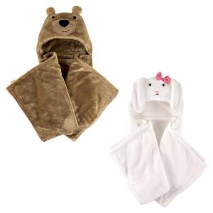 image:imagePlush Hooded Blanket 2PackBunnyBear