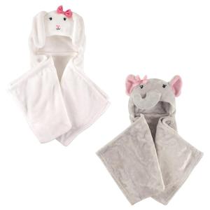 image:imagePlush Hooded Blanket 2PackBunnyPretty Elephant