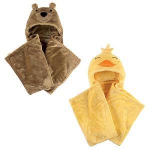 image:imagePlush Hooded Blanket 2PackDuckBear