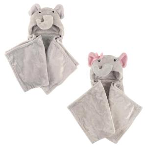 image:imagePlush Hooded Blanket 2PackElephantPretty Elephant