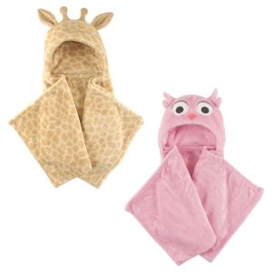 image:imagePlush Hooded Blanket 2PackGiraffePink Owl