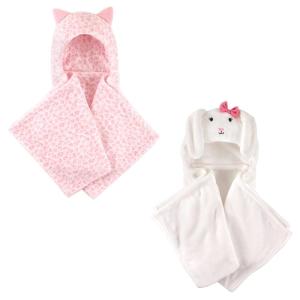image:imagePlush Hooded Blanket 2PackLeopardBunny