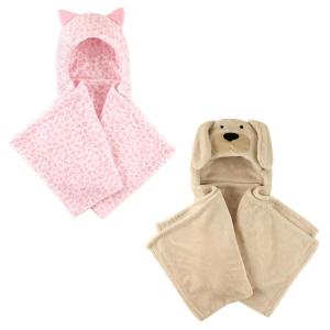 image:imagePlush Hooded Blanket 2PackLeopardDog