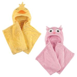 image:imagePlush Hooded Blanket 2PackPink OwlDuck