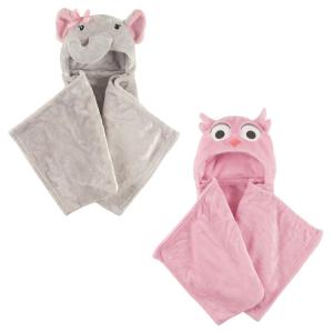 image:imagePlush Hooded Blanket 2PackPretty ElephantOwl