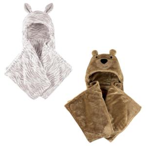 image:imagePlush Hooded Blanket 2PackZebraBear