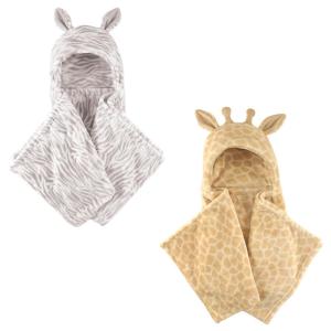 image:imagePlush Hooded Blanket 2PackZebraGiraffe