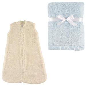 image:imageSherpa Blanket amp Wearable Sherpa Sleeping Bag 2PackBlueCream
