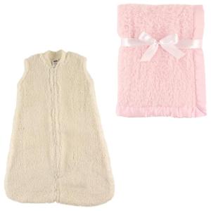 image:imageSherpa Blanket amp Wearable Sherpa Sleeping Bag 2PackPinkCream