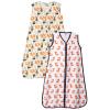 image:imageHudson Baby Safe Sleep Wearable Sleeping Bag Muslin amp Jersey Cotton 2 Pack FoxesWhale 1218 MonthsFoxesForest