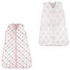 image:imageHudson Baby Safe Sleep Wearable Sleeping Bag Muslin amp Jersey Cotton 2 Pack FoxesWhale 1218 MonthsPink AztecModern Floral