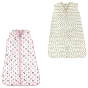 image:imageHudson Baby Safe Sleep Wearable Sleeping Bag Muslin amp Jersey Cotton 2 Pack FoxesWhale 1218 MonthsPink AztecAztec