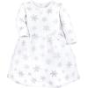 image:imageHudson Baby Unisex Baby Quilted Cotton Dress and LeggingsSilver Snowflakes