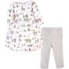 image:imageHudson Baby Unisex Baby Quilted Cotton Dress and LeggingsWinter Forest
