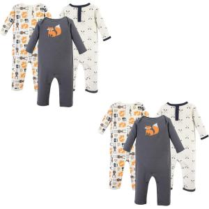 image:imageHudson Baby unisexchild Cotton CoverallsForest 6piece