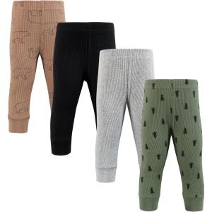 image:imageHudson Baby Unisex Baby Thermal Tapered Ankle Pants 4pkBear Tree