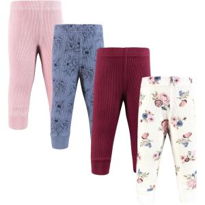 image:imageHudson Baby Unisex Baby Thermal Tapered Ankle Pants 4pkDusty Rose Floral