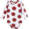 image:imageHudson Baby babyboys Cotton Longsleeve Bodysuits 3packPoinsettia