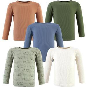 image:imageHudson Baby Unisex Baby Thermal Long Sleeve Tees 5pkSage Dinosaur
