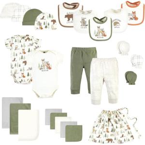 image:imageHudson Baby babygirls Unisex Baby Hudson Baby Unisex Baby Layette Baby Starter Set 25pcForest Animals
