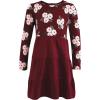 image:imageHudson Baby Girls Cotton DressesBurgundy Floral Black