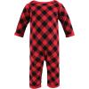 image:imageHudson Baby Unisex Baby Thermal Coveralls 2pkBuffalo Plaid Leopard