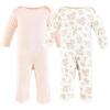 image:imageHudson Baby Unisex Baby Thermal Coveralls 2pkSoft Pink Sage Rose