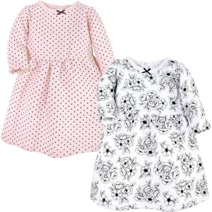 image:imageHudson Baby Girls Cotton DressesBlack Toile Pink