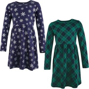 image:imageHudson Baby Girls Cotton DressesBlack Watch Plaid