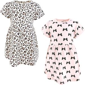 image:imageHudson Baby Girls Cotton DressesBow Heart Leopard