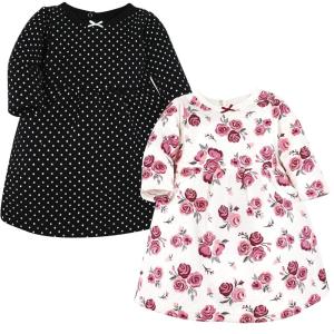 image:imageHudson Baby Girls Cotton DressesBurgundy Rose