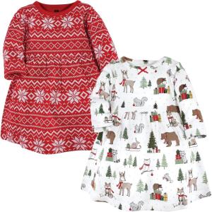 image:imageHudson Baby Girls Cotton DressesChristmas Forest