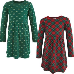 image:imageHudson Baby Girls Cotton DressesChristmas Plaid