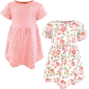 image:imageHudson Baby Girls Cotton DressesCoral Floral