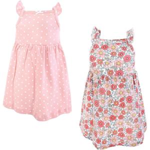 image:imageHudson Baby Girls Cotton DressesCoral Pretty Floral