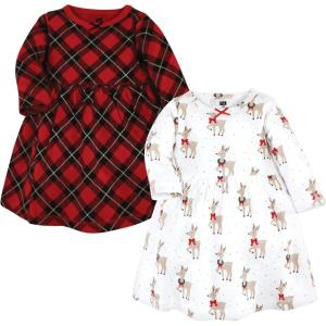 image:imageHudson Baby Girls Cotton DressesFancy Rudolph