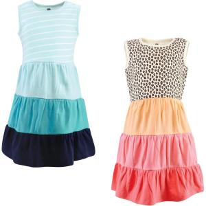 image:imageHudson Baby Girls Cotton DressesLeopard Coral Mint