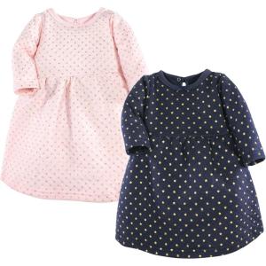 image:imageHudson Baby Girls Cotton DressesMetallic Navy Pink