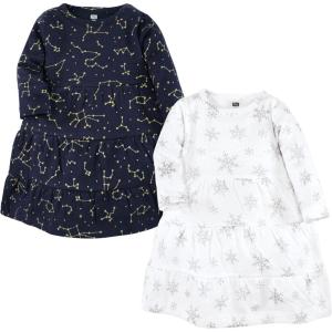 image:imageHudson Baby Girls Cotton DressesMetallic Snowflake Star