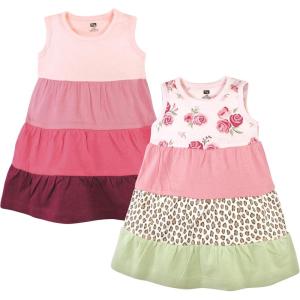 image:imageHudson Baby Girls Cotton DressesMulticolor Blush Rose Leopard