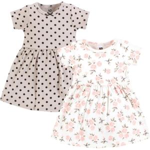 image:imageHudson Baby Girls Cotton DressesNeutral Pink Floral