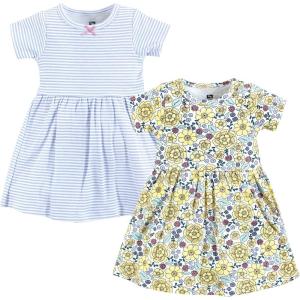 image:imageHudson Baby Girls Cotton DressesOutline Floral Yellow
