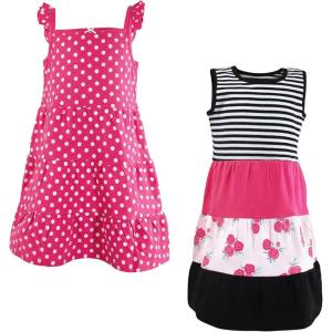 image:imageHudson Baby Girls Cotton DressesPink Black Roses