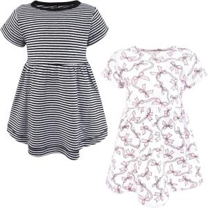 image:imageHudson Baby Girls Cotton DressesPink Bows